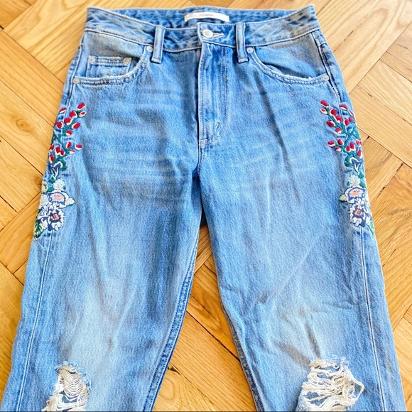 Tularosa Hailey Straight Leg Floral Print Jeans in Tala - Picture 8 of 15